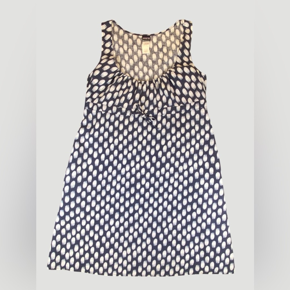 Patagonia Navy and White Sleeveless Printed Casual Dress